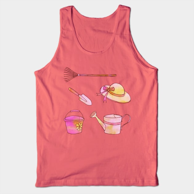 Little Gardener's Tools Tank Top by Olooriel